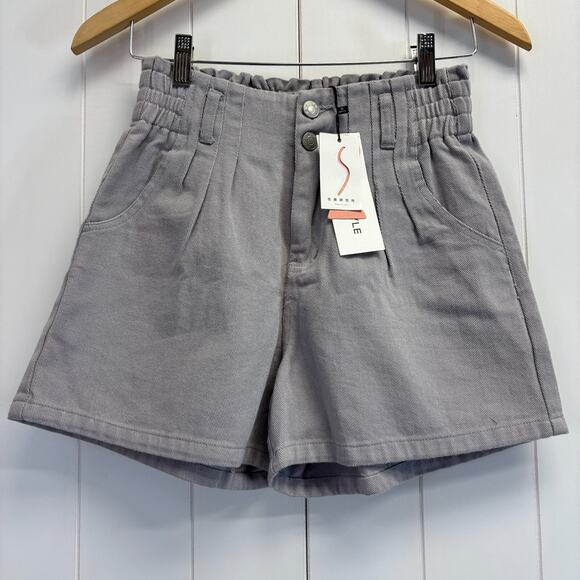 Ob Style Pants - OB‎ Style Women's High-Rise Pleated Preppy Mom Shorts Size S Minimalist Neutral